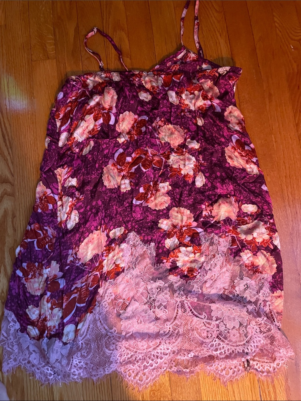 Free People Purple Floral Lace Mini Dress - Picture 4 of 4